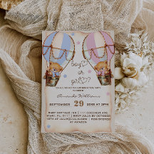 Rustikaler Junge oder Mädchen rosa blaue Bärengesc