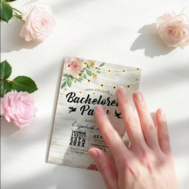 Rustikaler Junggeselinnen-Abschied aus Holzflorens Einladung