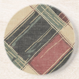 Rustikaler Karierter Sandstein Getränkeuntersetzer