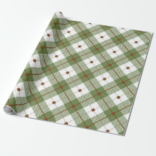 Rustikaler Karo Geschenkpapier