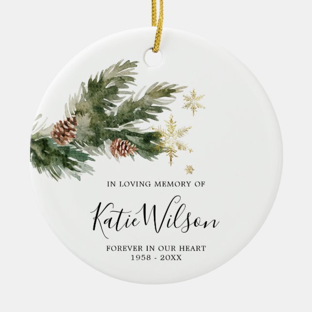 Rustikaler Kiefernleder im Gedächtnisdekor Keramik Ornament (Vorne)