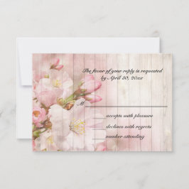 Rustikaler Kirschblossom | Hochzeit RSVP Karte