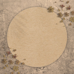 Rustikaler Kraft Einfach Stylischer Boho-Stil Runder Aufkleber