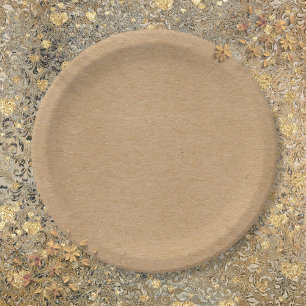 Rustikaler Kraft Einfacher Boho-Stil Pappteller