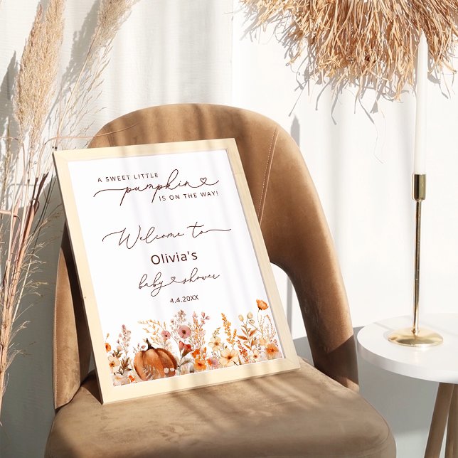 Rustikaler Kürbisfall Wiese Willkommen Poster (Von Creator hochgeladen)