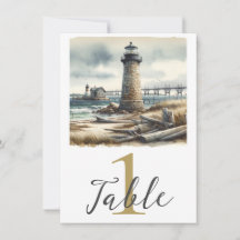 Rustikaler KüstenLeuchtturm Strandtisch
