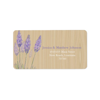 Rustikaler Lavendel Adressaufkleber