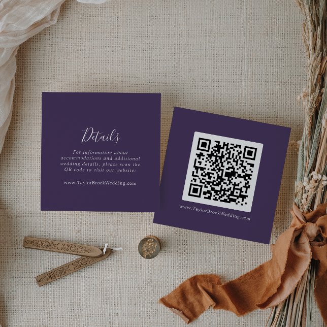 Rustikaler Lavendel-Koordinator PLUM QR-Code Detai Begleitkarte (Von Creator hochgeladen)