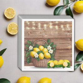 Rustikaler Lemon Basket Moderne Niedliche Babydusc Serviette