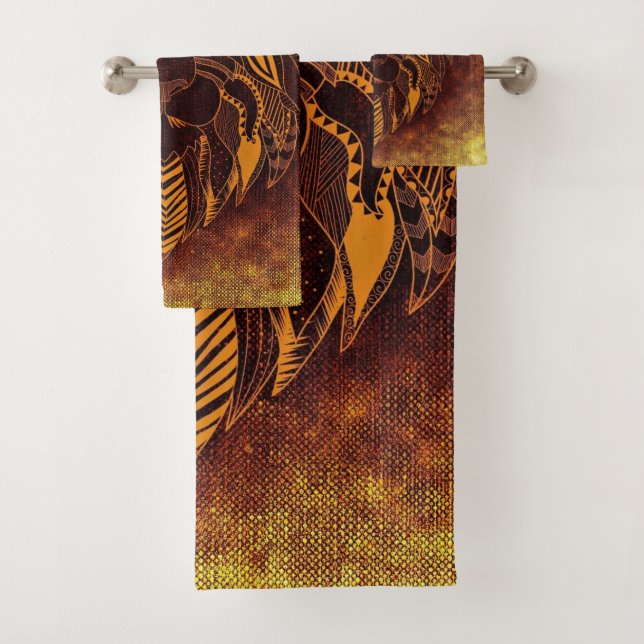 Rustikaler Löwenkopf Badhandtuch Set (Insitu)