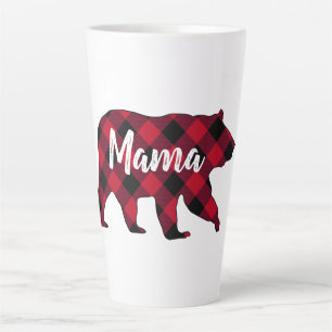 Rustikaler Mama Bear Red Buffalo Karierte Latte Ta Milchtasse