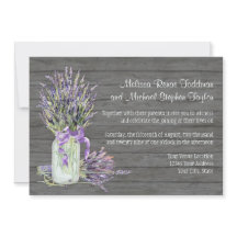 Rustikaler Mason Jar Lace in Lavender Floral