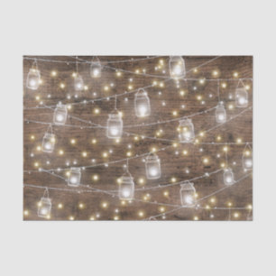 Rustikaler Mason Jar String Lights Romantisch Seidenpapier
