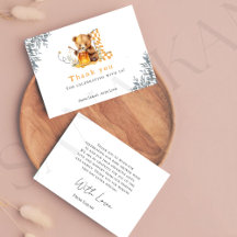 Rustikaler Minimalbär Honig 1. Geburtstag Danke