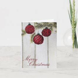 Rustikaler Minimalistischer Weihnachtsurlaub Karte