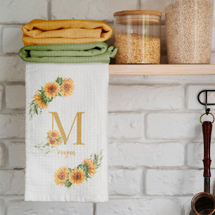 Rustikaler mit Monogramm Name personalisiert Geschirrtuch