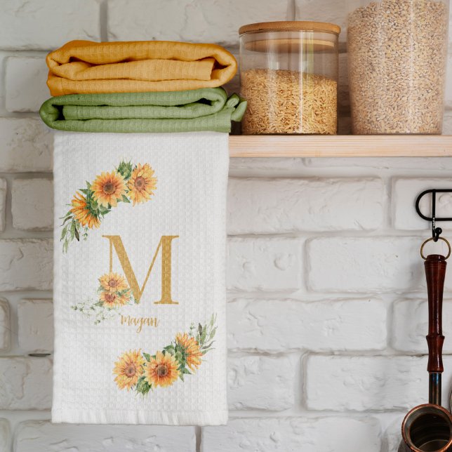 Rustikaler mit Monogramm Name personalisiert Geschirrtuch (Von Creator hochgeladen)