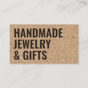 Rustikaler, moderner brauner Kork handgemachter, s Visitenkarte