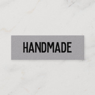 Rustikaler, moderner Graumacher, handgemachte Gesc Mini Visitenkarte