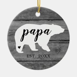 Rustikaler Name Bär Herzgeburt Keramik Ornament