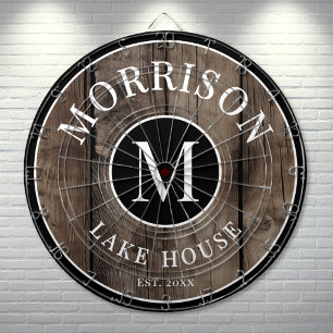 Rustikaler Name der Holzfamilie Dartscheibe