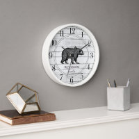 Rustikaler Name der Holzfamilie Walking Bear
