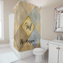 Rustikaler Name Initial, Mit Monogramm gepatchter