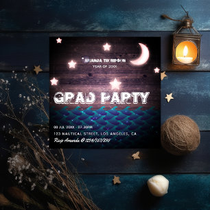 Rustikaler Nautiker Abschluss Einladung