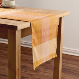 Rustikaler Orangener Herbst Kariert Tartan Kurze R Kurzer Tischläufer