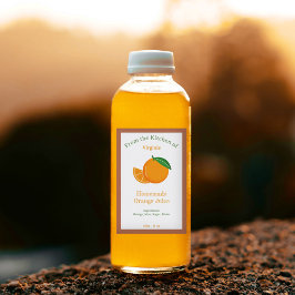 Rustikaler Orangensaftkleber Weinetikett