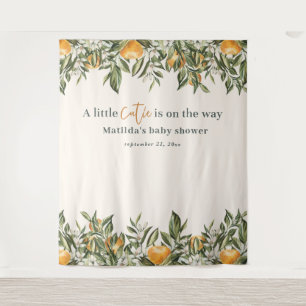 Rustikaler Orangenzitrus kleine Süsse Babydusche Wandteppich