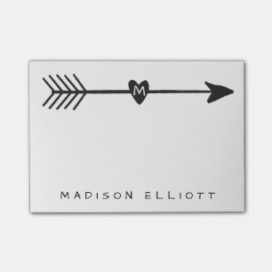 Rustikaler Pfeil-personalisierte klebrige Post-it Klebezettel