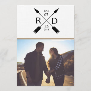 Rustikaler Pfeil SAVE THE DATE Hochzeit von Fo