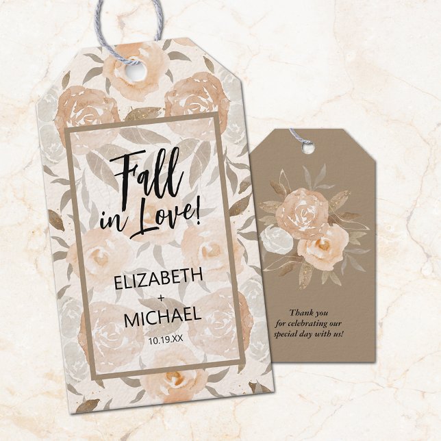 Rustikaler Pfirsichblütenfall Liebe Gunst Geschenkanhänger (Von Creator hochgeladen)