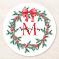 Rustikaler Pinecone | Bauble Christmas Wreath Mono