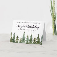 Rustikaler Pinienwald Ehemann Geburtstag