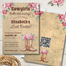 Rustikaler Pink Cowgirl Junggeselinnen-Abschied mi