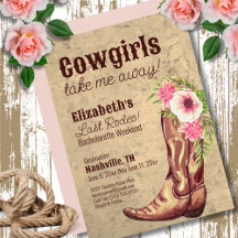 Rustikaler Pink Floral Cowgirl Junggeselinnen-Absc