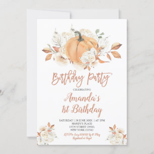 Rustikaler Pumpkin Fall Rustikale Blumengeburtspar Einladung