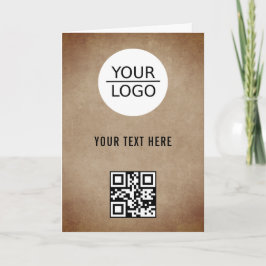 Rustikaler QR-Code für das Hinzufügen von Logos fü Karte