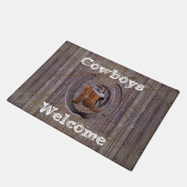 Rustikaler Ranch-Saloon Bar Doormat Fußmatte (Schrägansicht)