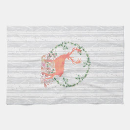 Rustikaler Reindeer Boho Wassercolor Küchentuch
