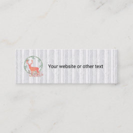 Rustikaler Reindeer Boho Wreath Mini Visitenkarte