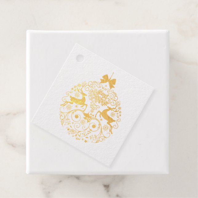 Rustikaler Rentier Geschenkanhänger (Mit Box)