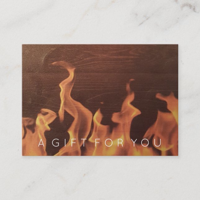 Rustikaler Restaurant-Geschenkgutschein des Rabattkarte (Vorderseite)