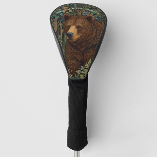 Rustikaler Retrobär Golf Headcover