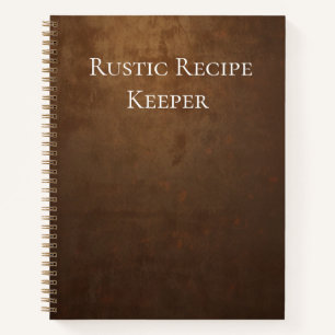Rustikaler Rezeptor Notizbuch