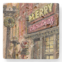 Rustikaler romantischer Untersetzer