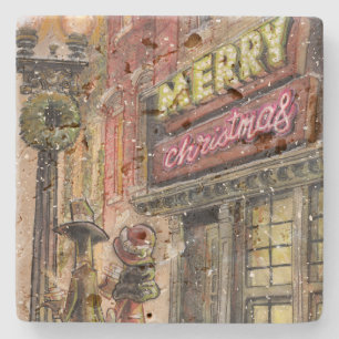 Rustikaler romantischer Untersetzer