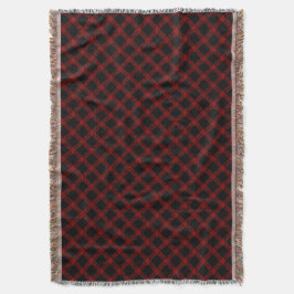 Rustikaler roter und schwarzer Tartan mit geprägte Decke